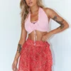 Princess Polly Sally Tie Waist Mini Skirt Pink