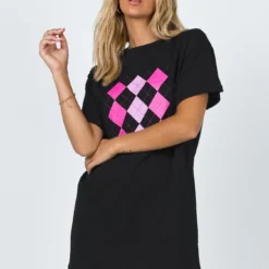 Princess Polly Harry Tee Mini Dress Black