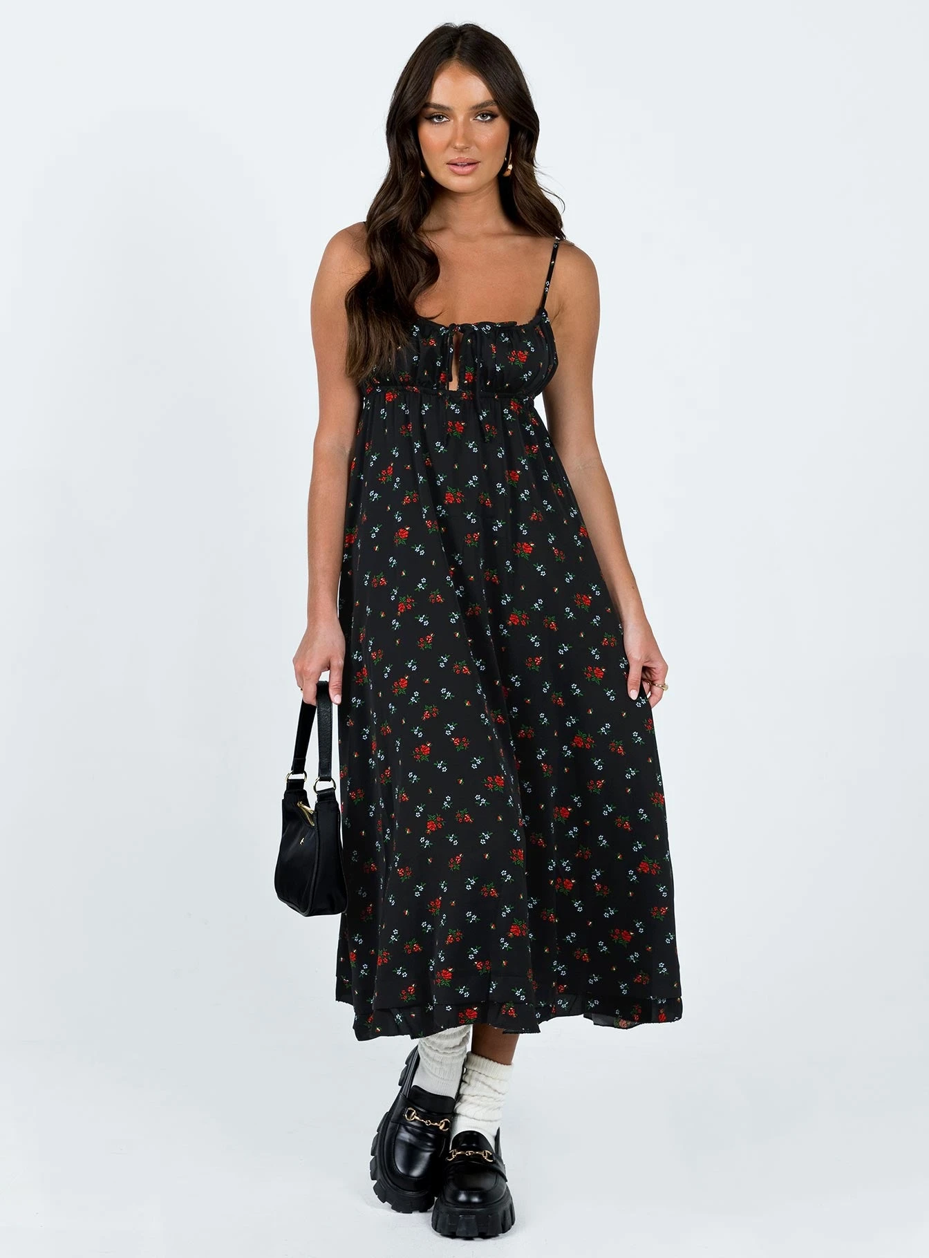Princess Polly Empress Of Love Maxi Dress Black Floral - Image 3