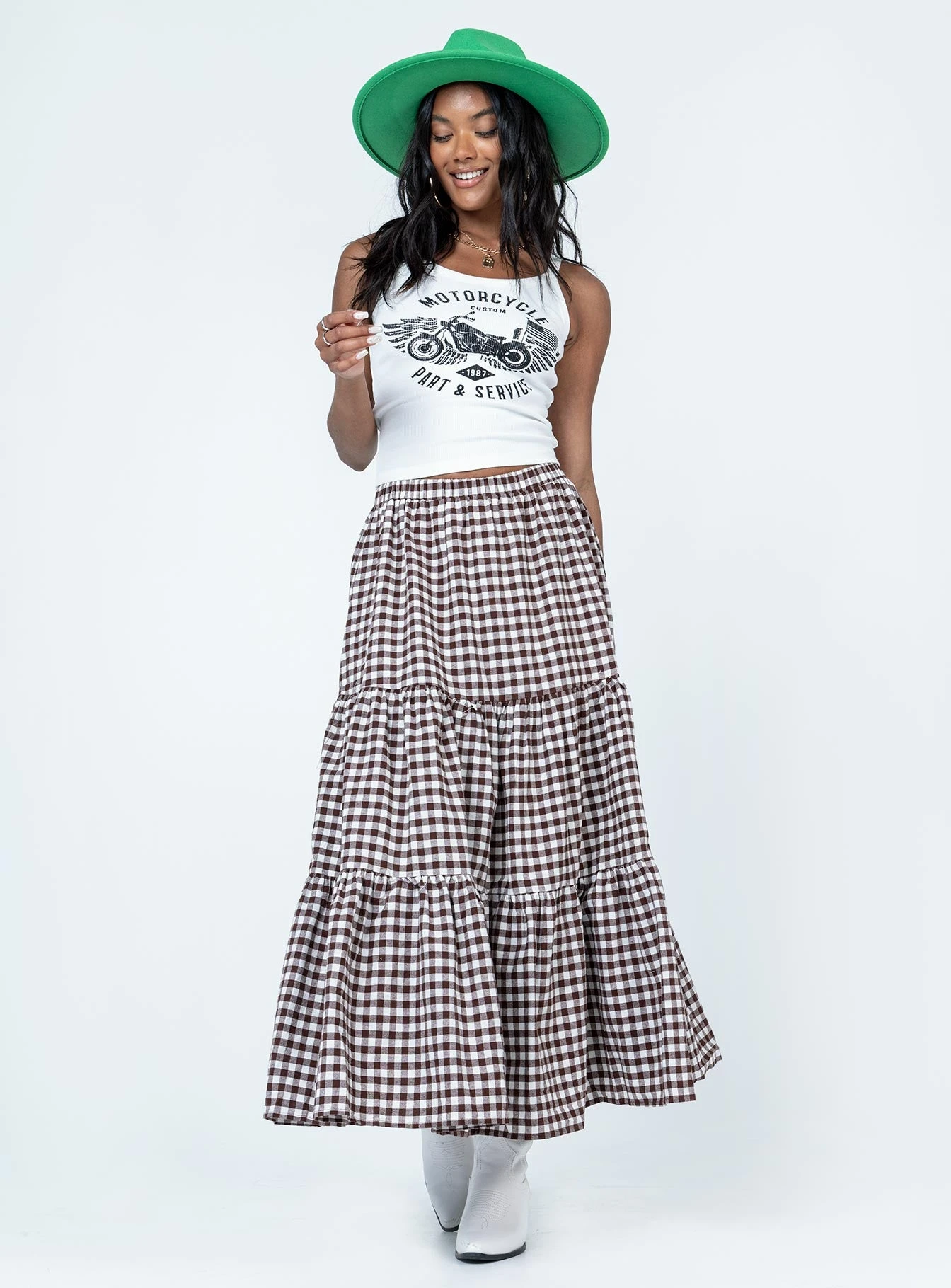 Princess Polly Hale Midi Skirt Brown - Image 2