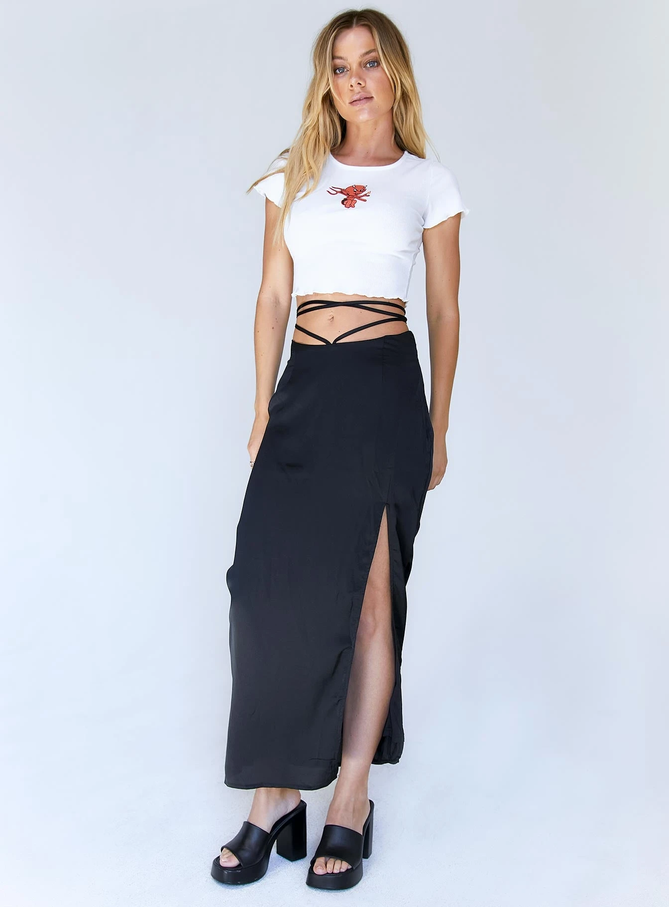 Princess Polly Kiarna Midi Skirt Black - Image 2