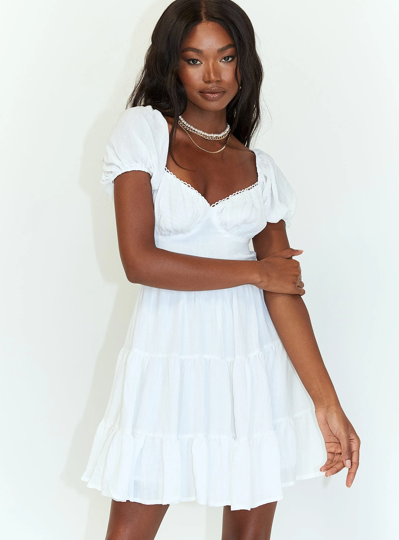 Princess Polly Danny Mini Dress White - Image 6