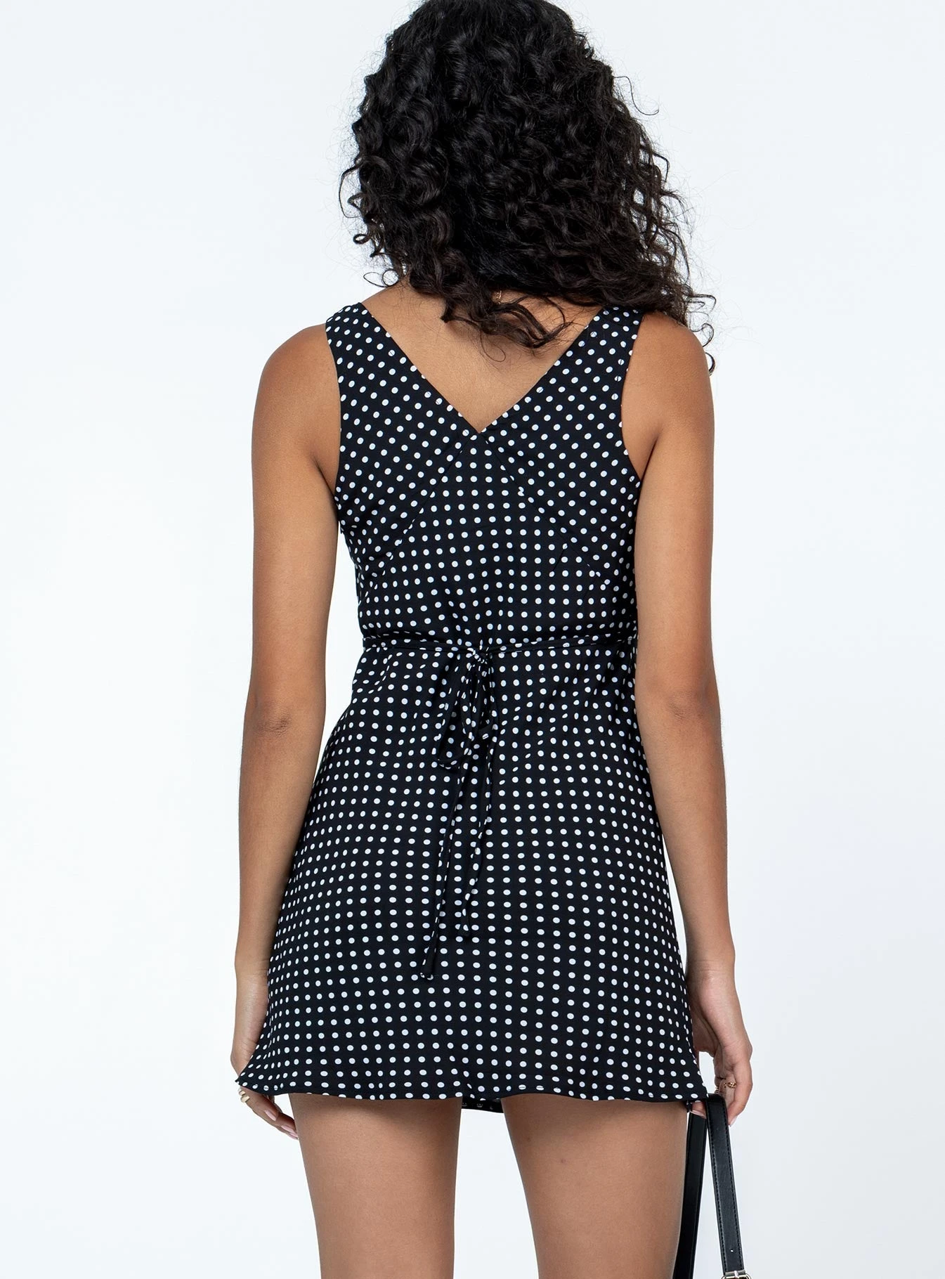 Princess Polly Nellie Mini Dress Black Polka Dot - Image 5