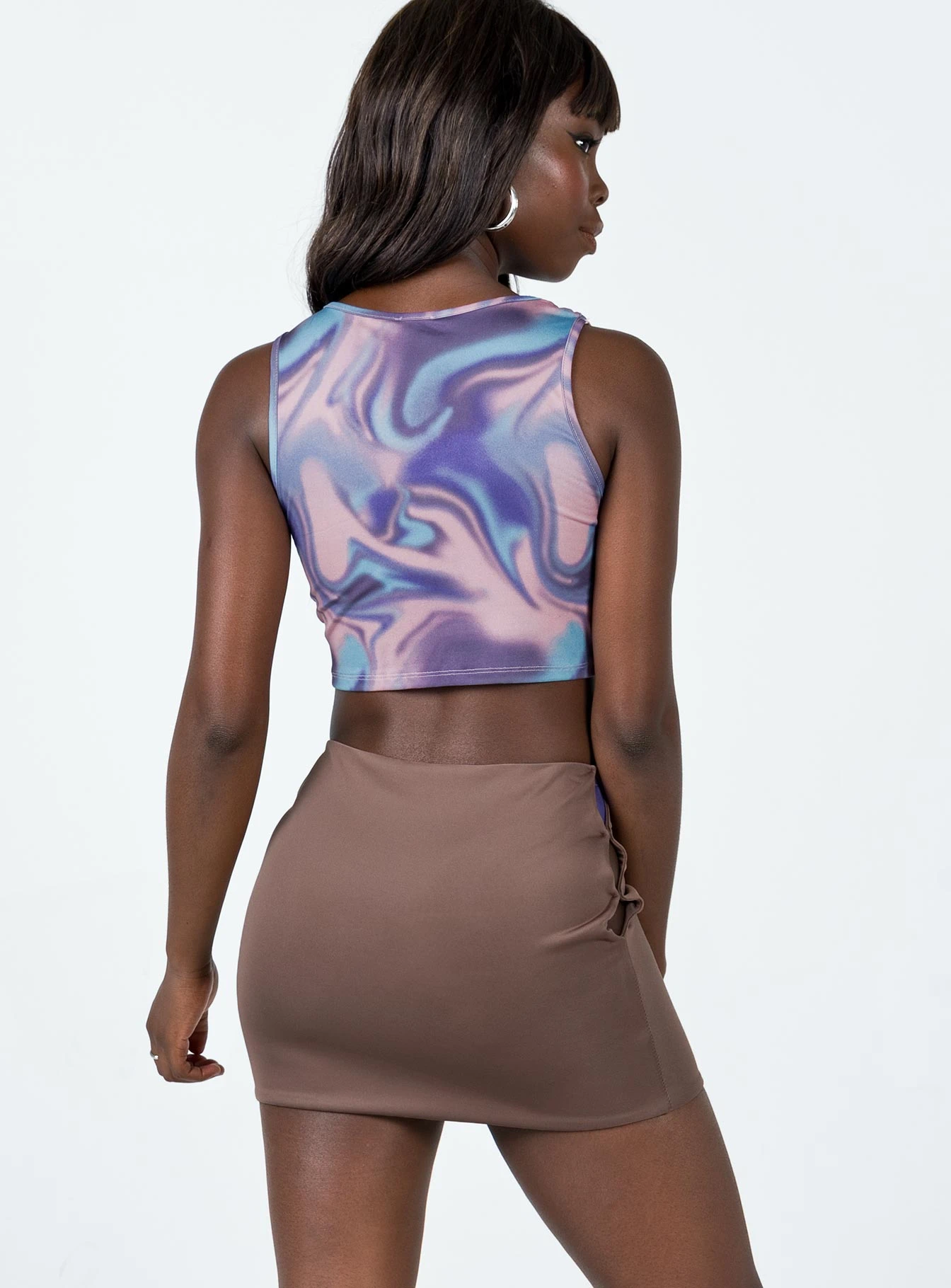 Princess Polly Presley Mini Skirt Brown - Image 5