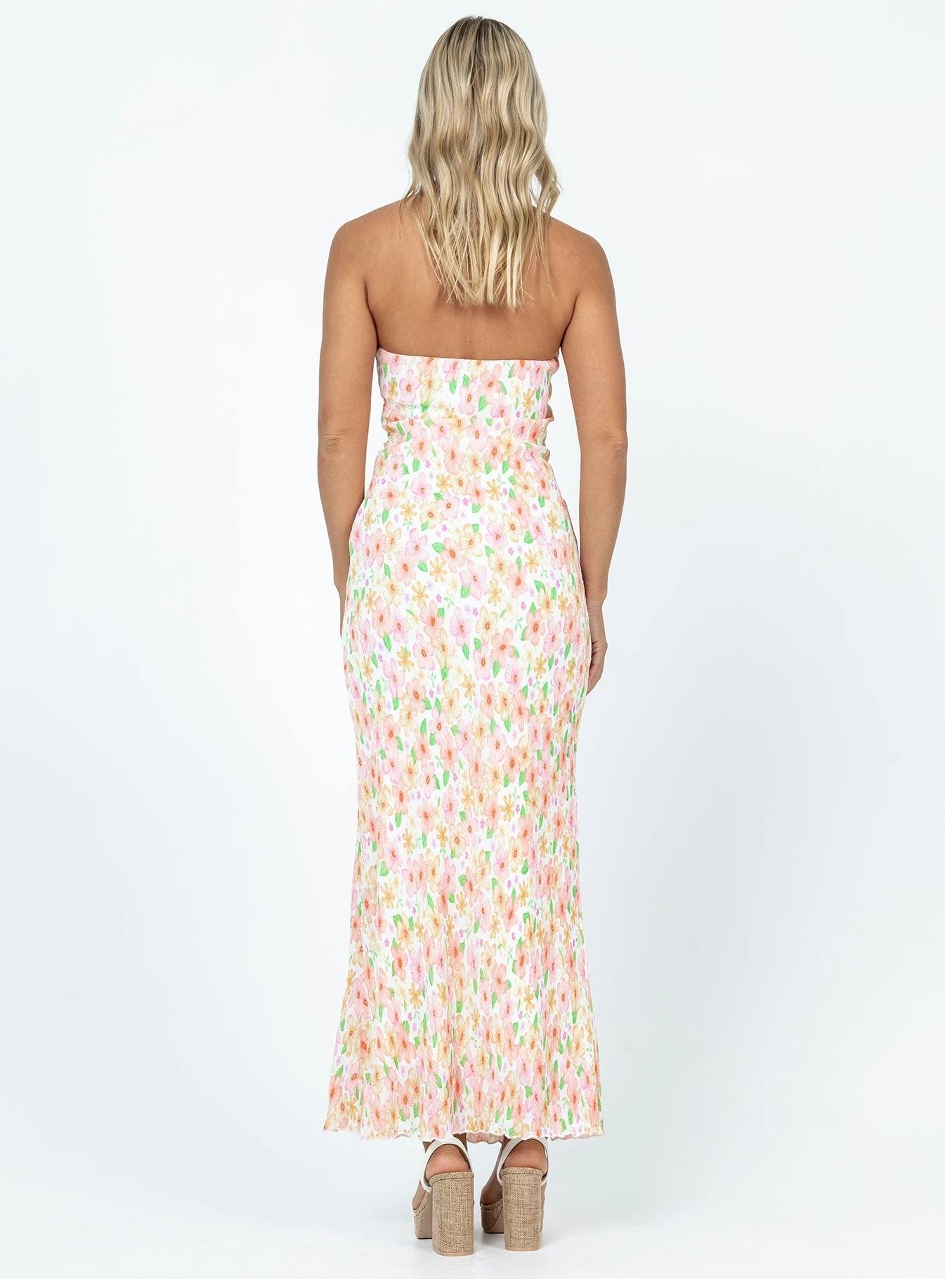 Princess Polly Tiarna Strapless Maxi Dress White / Floral - Image 4