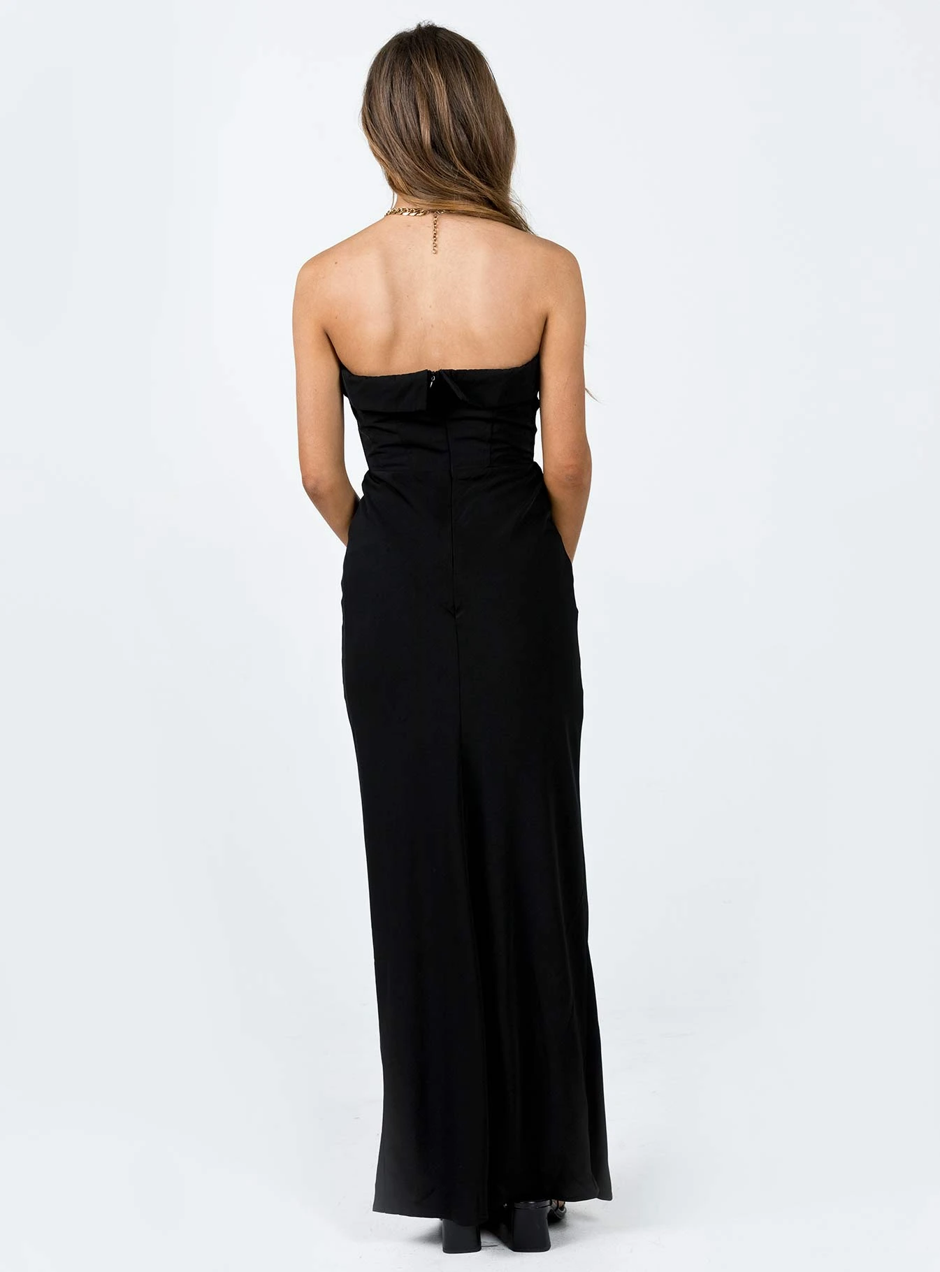 Princess Polly Lana Maxi Dress Black - Image 4
