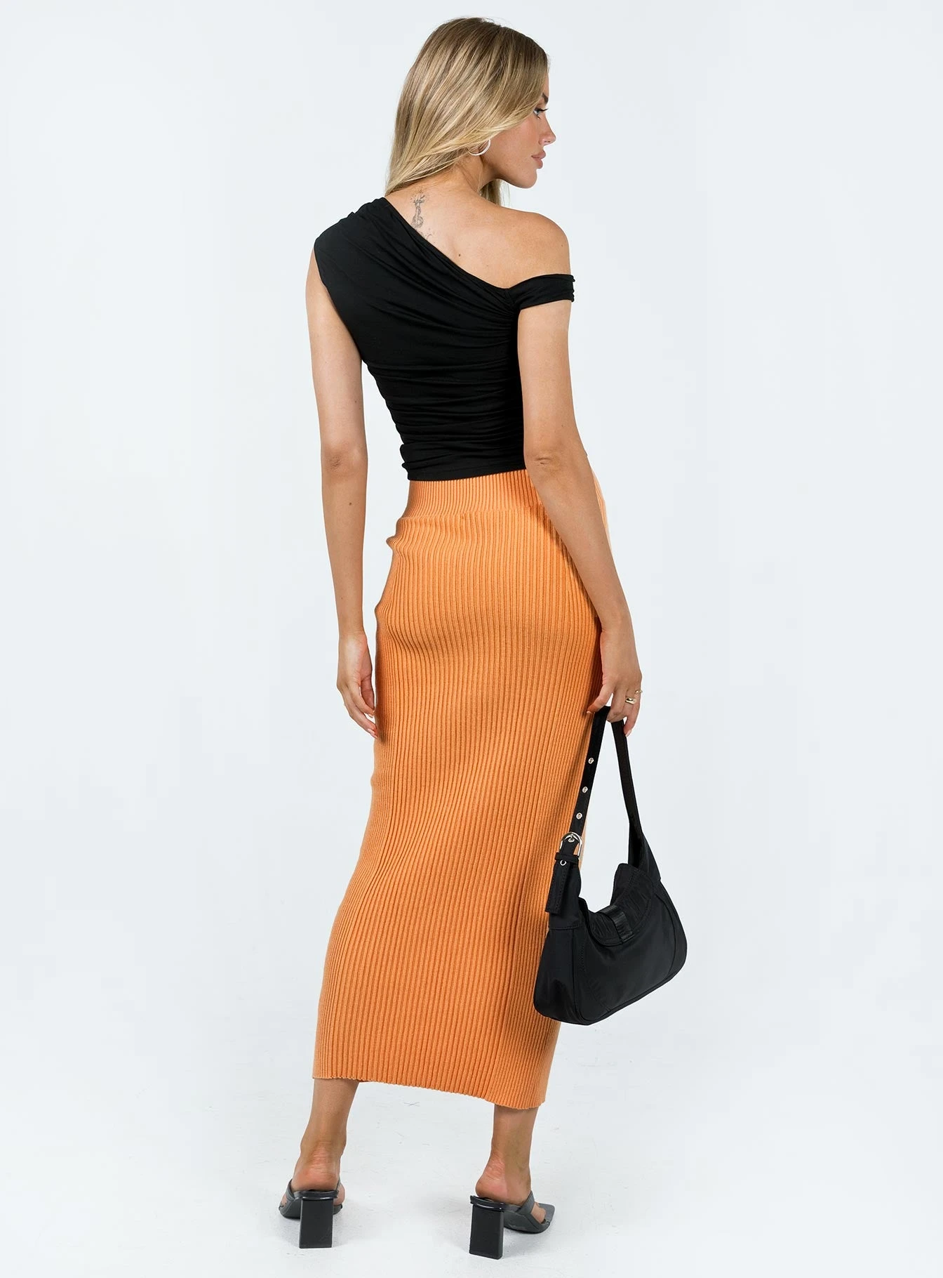 Princess Polly Regent Low Rise Maxi Skirt Orange - Image 4