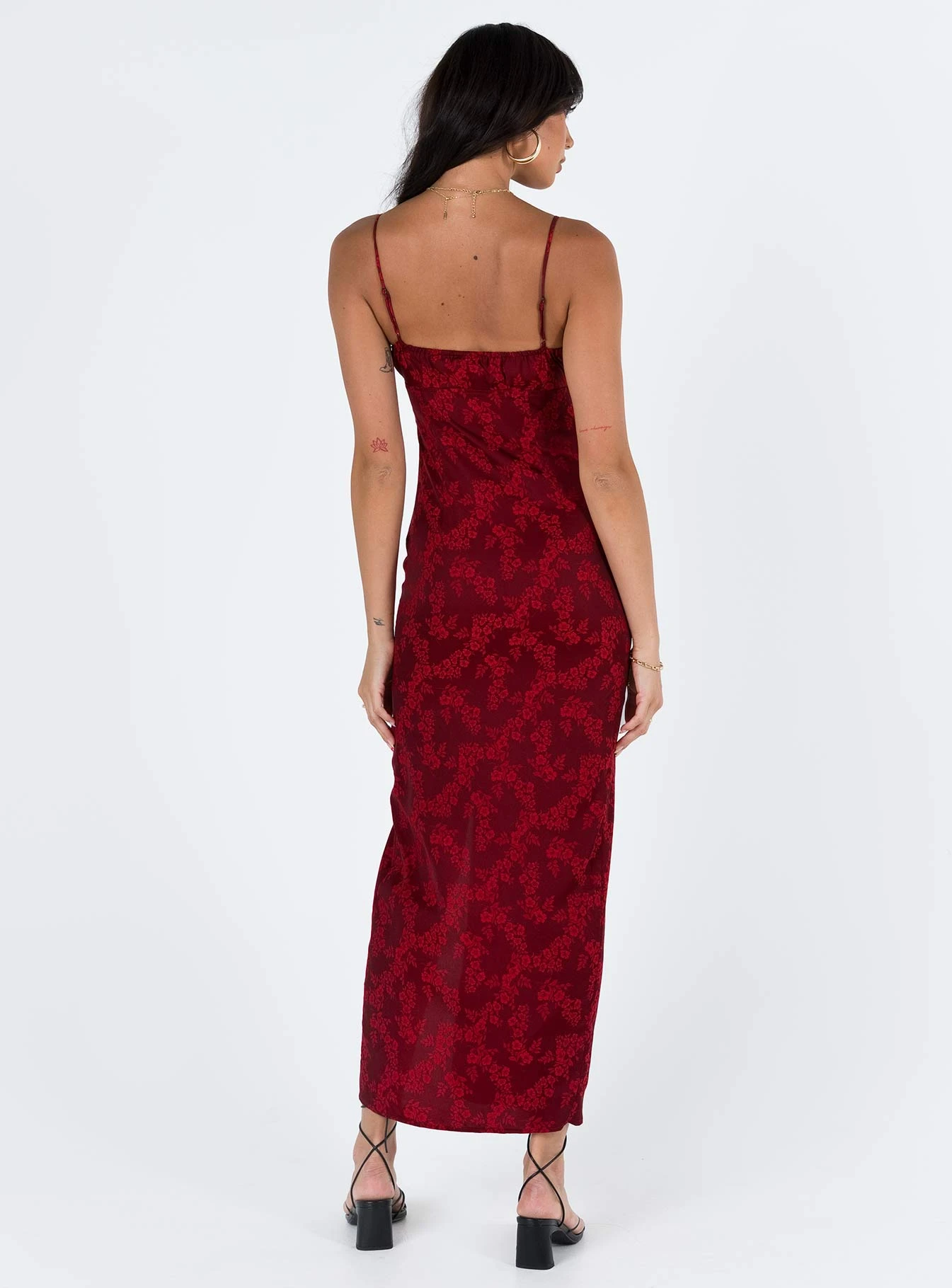 Princess Polly Noda Maxi Dress Burgundy - Image 5