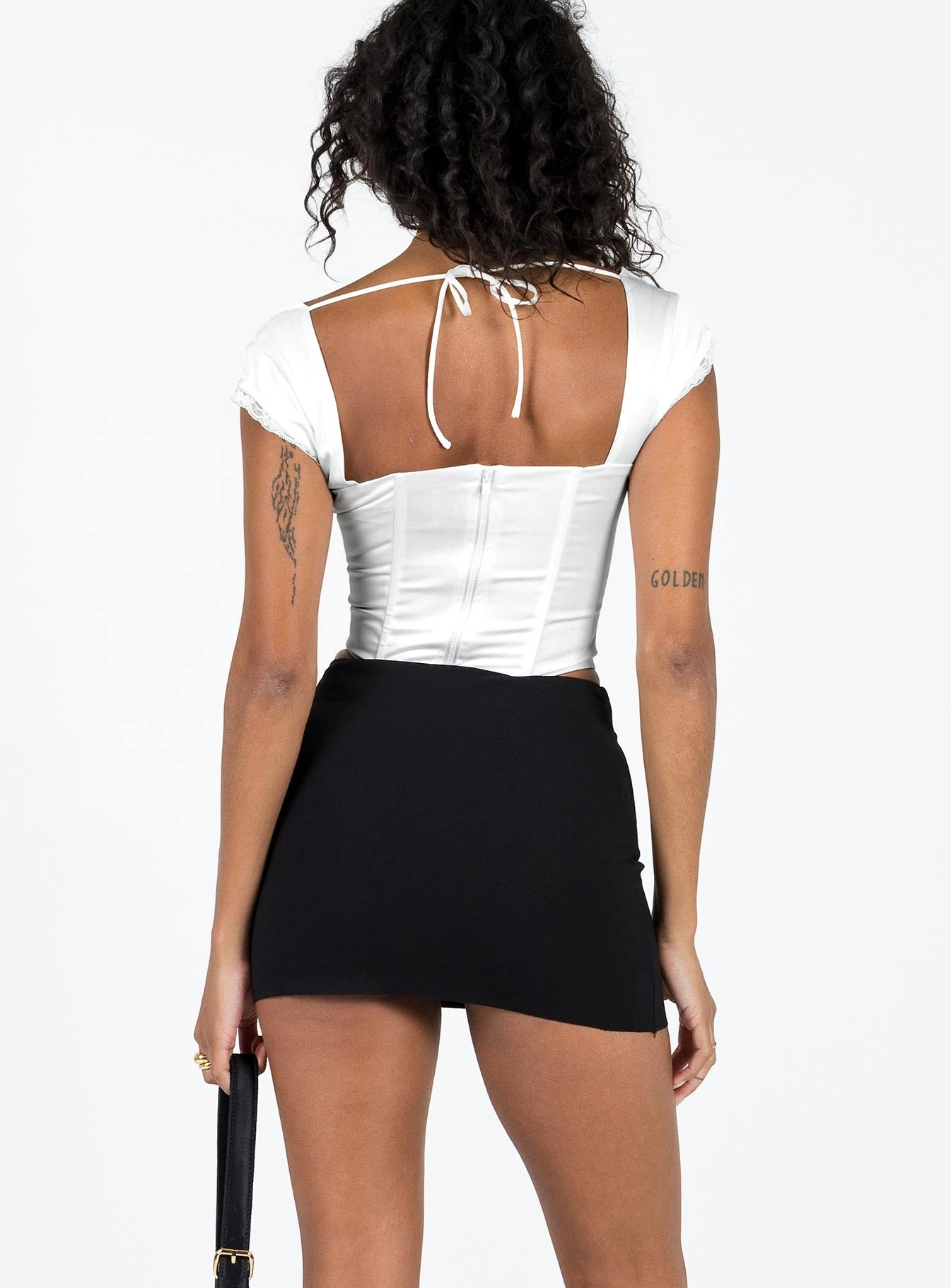 Princess Polly Karley Low Waist Mini Skirt Black - Image 4