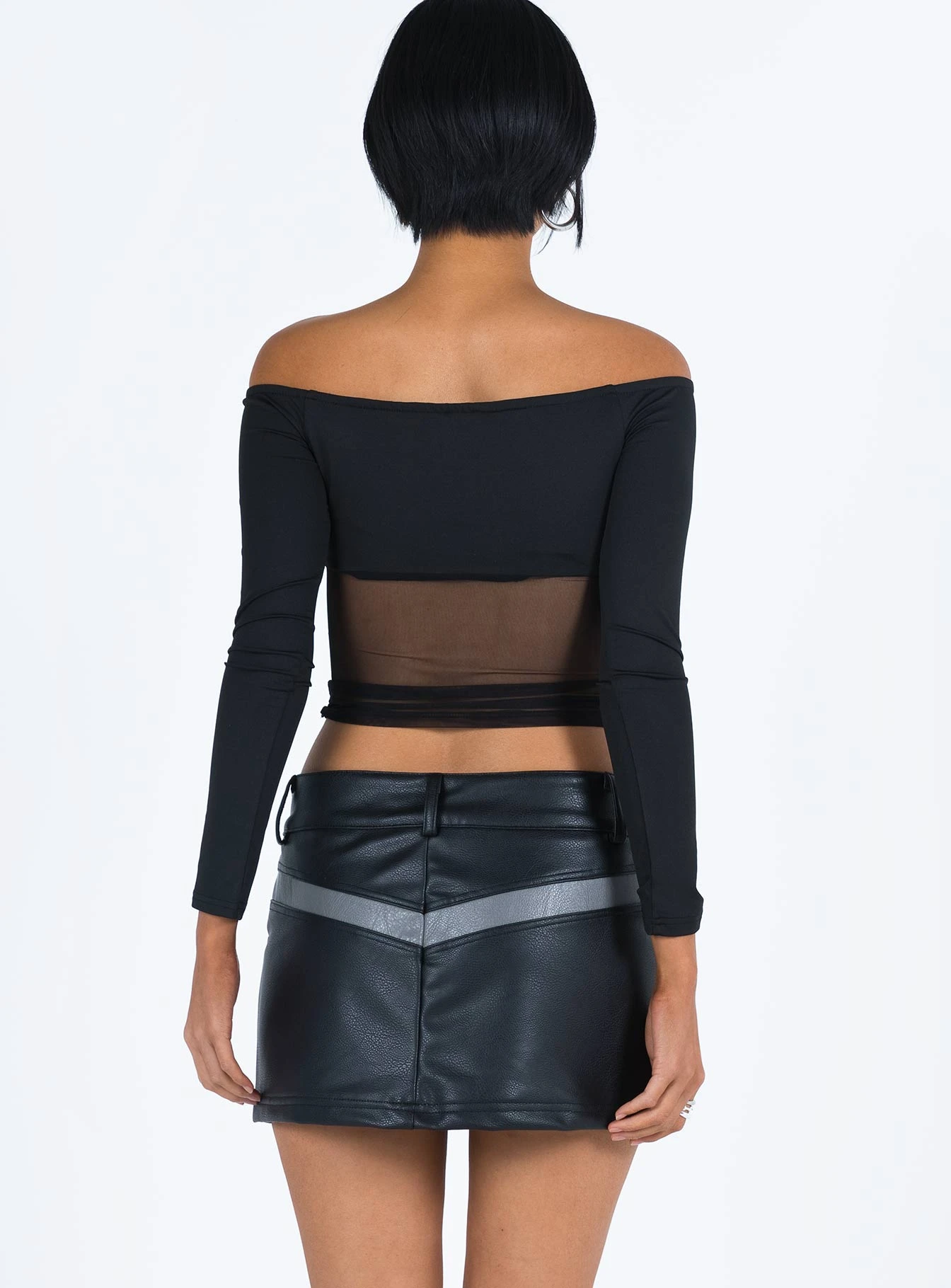 Bazley Faux Leather Mini Skirt - Image 5