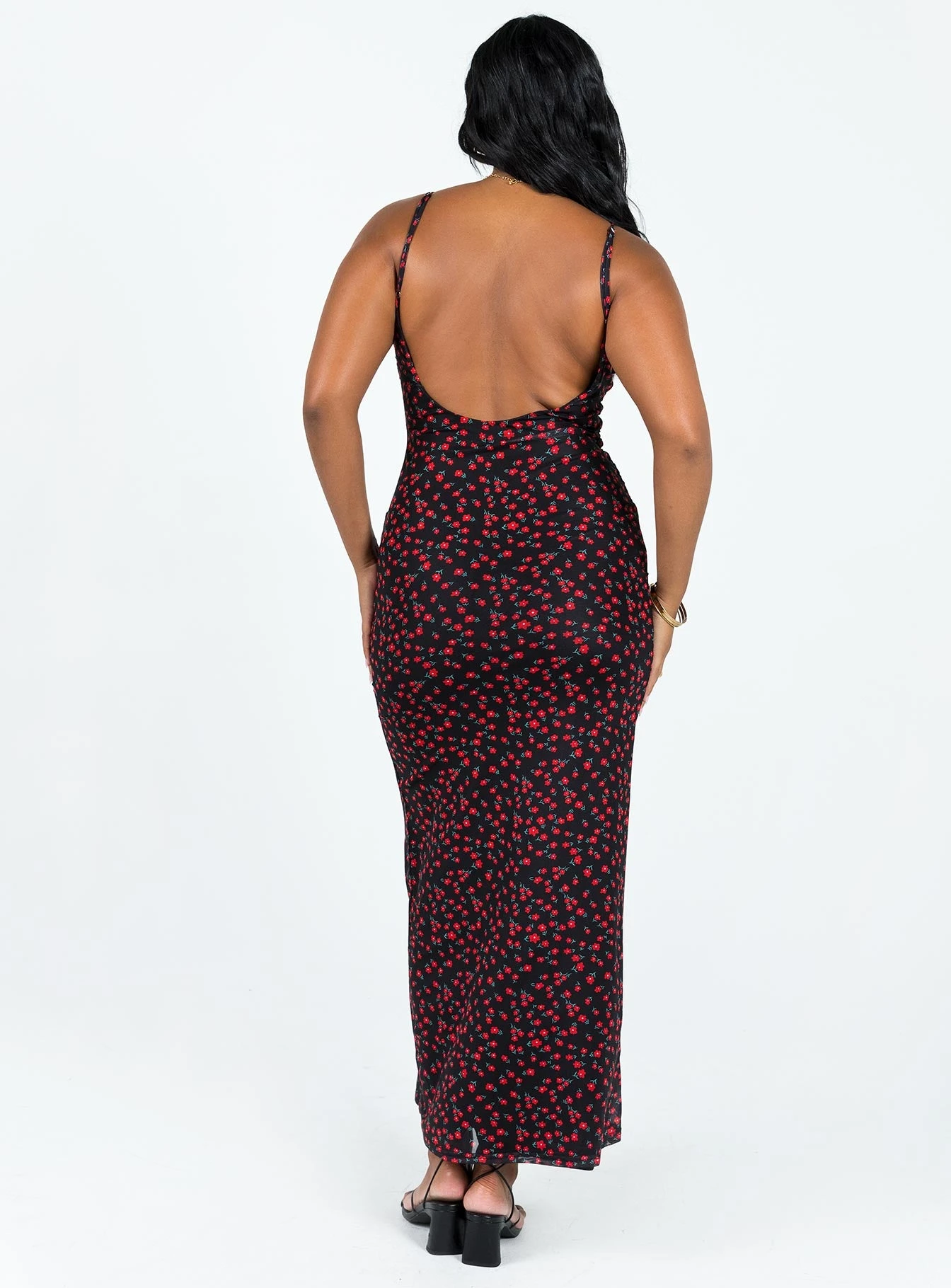 Knox Maxi Dress Black / Red Floral - Image 5