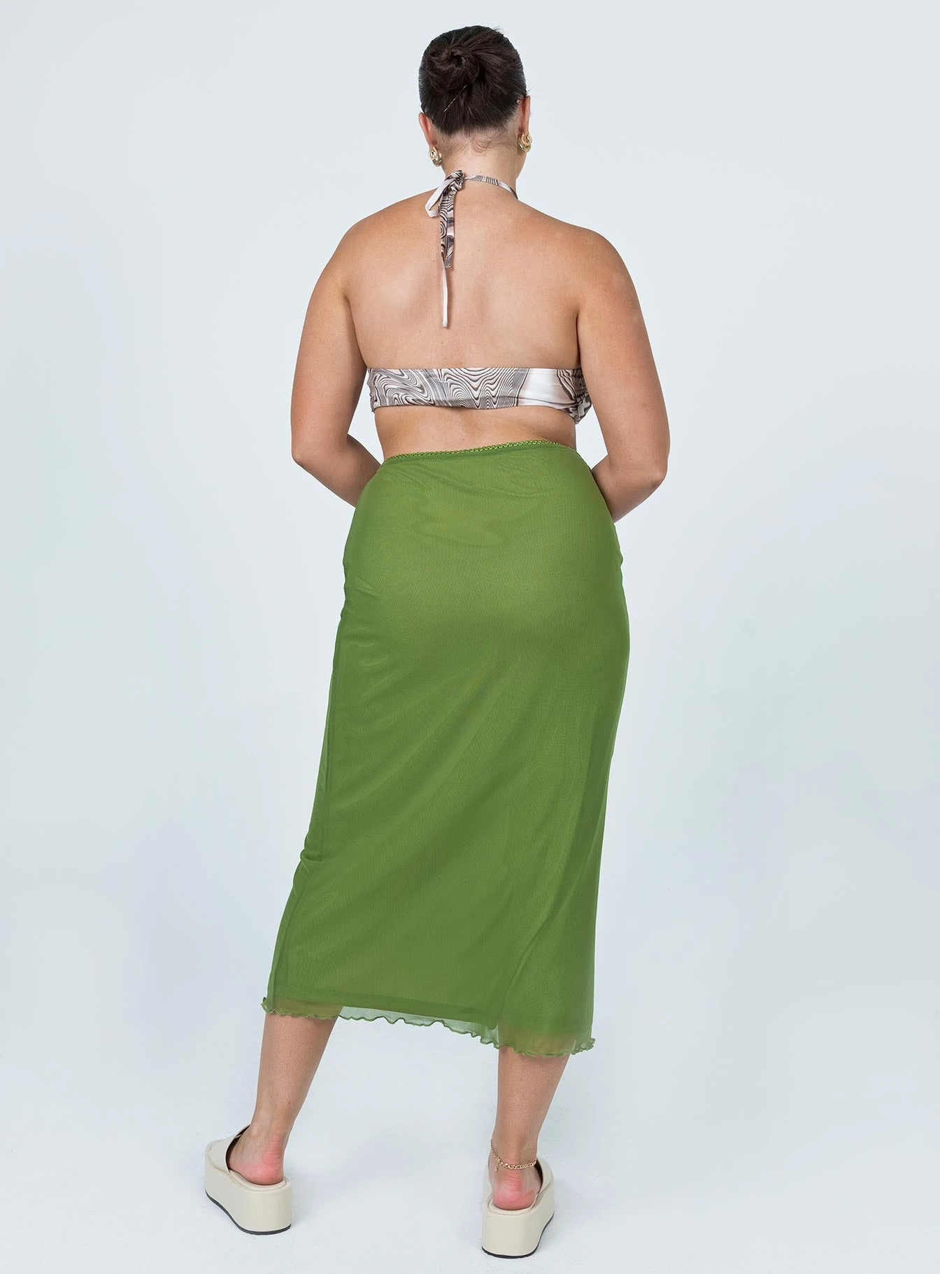 Princess Polly Deanna Midi Skirt Green - Image 5