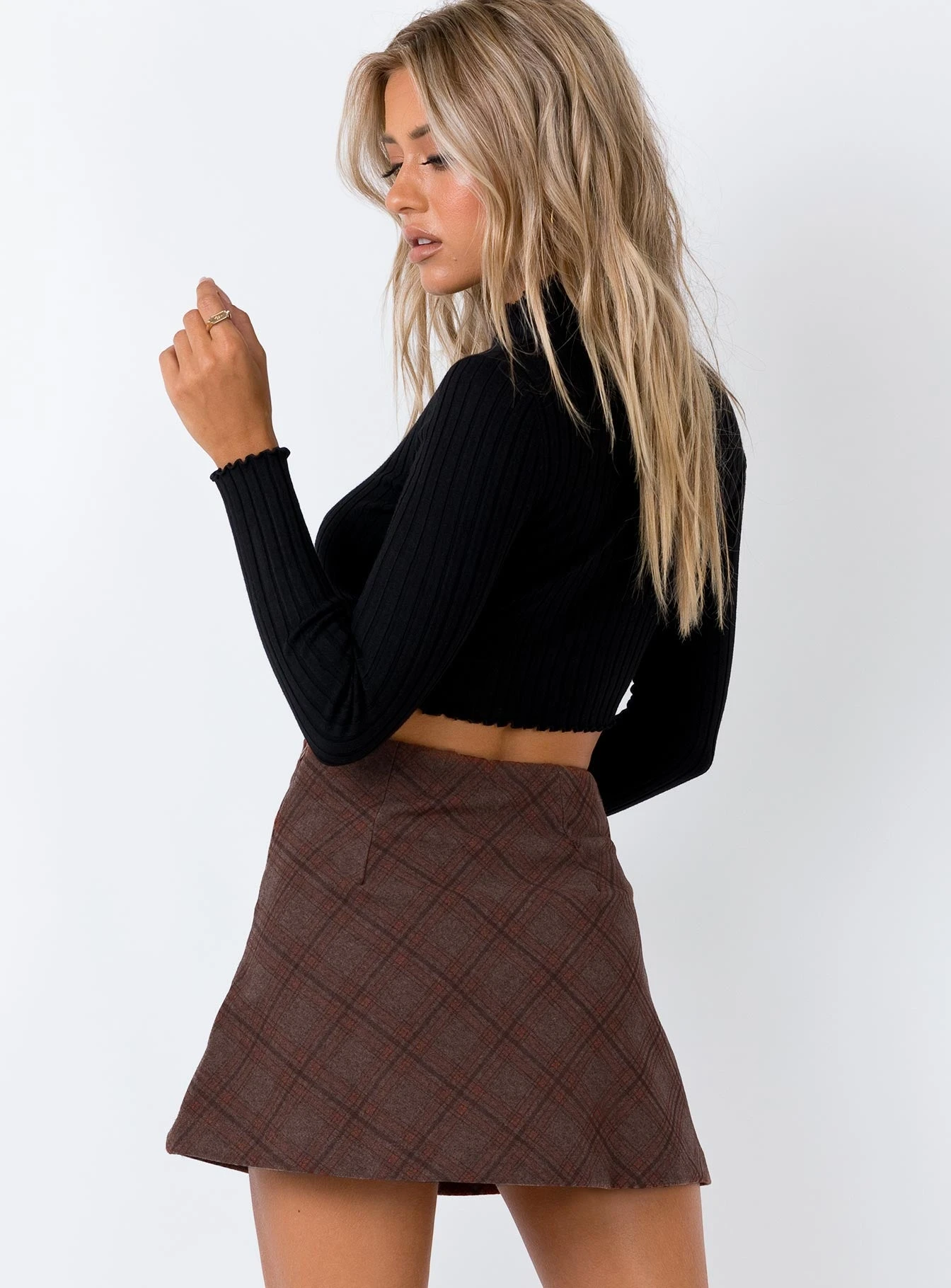Princess Polly Fike Mini Skirt Brown - Image 6