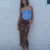 Anything For Love Midi Skirt Leopard