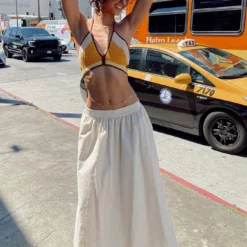 Princess Polly Palama Maxi Skirt Beige