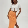 Princess Polly Tanna Midi Skirt Orange