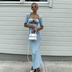 Field Of Dreams Maxi Dress Blue