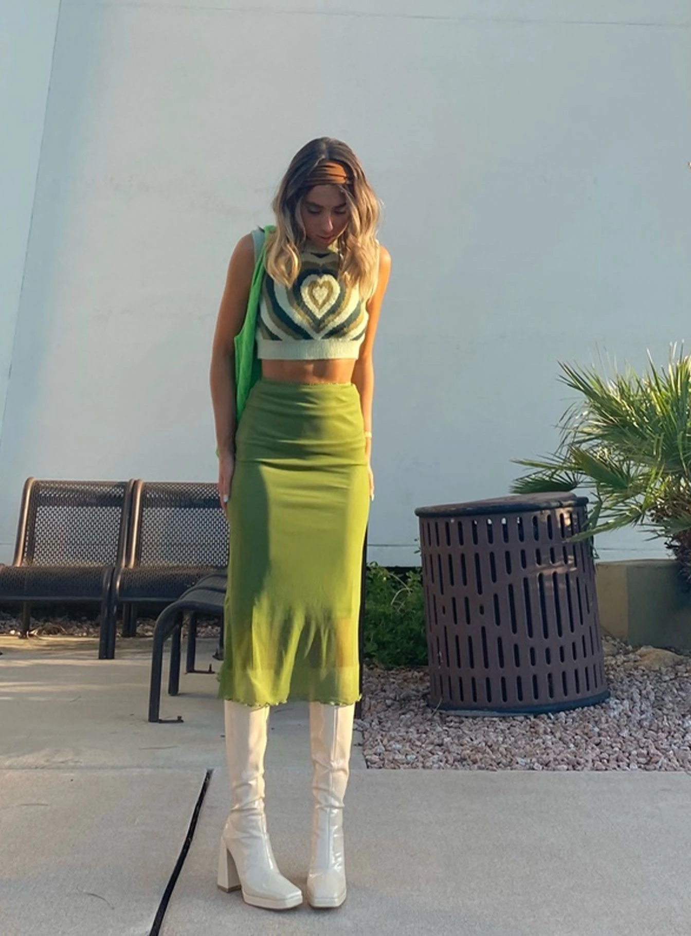 Princess Polly Deanna Midi Skirt Green