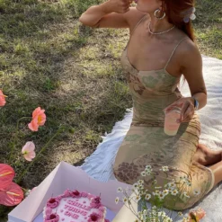 Princess Polly Down For The Ride 90's Slip Maxi Dress Multi